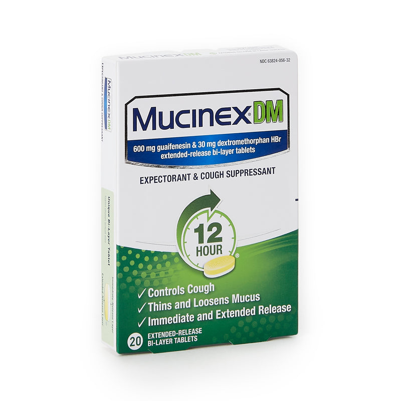 Mucinex® Dm Guaifenesin / Dextromethorphan Hbr Cold And Cough Relief, Sold As 20/Box Reckitt 63824005632