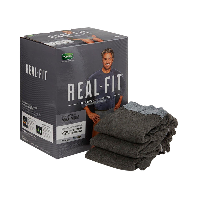 Depend® Real Fit® Maximum Absorbent Underwear, Small / Medium, Sold As 28/Case Kimberly 50982