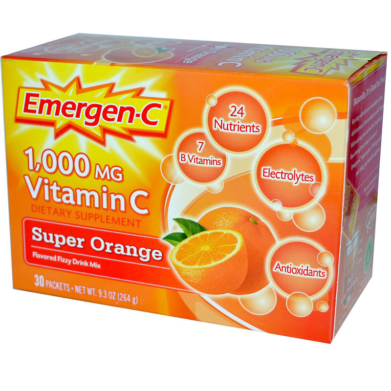 Emergen-C® Vitamin C Drink Mix, Super Orange Flavor, Sold As 10/Box Glaxo 07631430297
