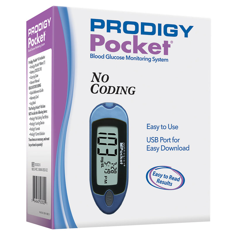 Glucometer, Prodigy Pocket Port Blu Meter Only (10/Cs), Sold As 1/Each Prodigy 050302-B