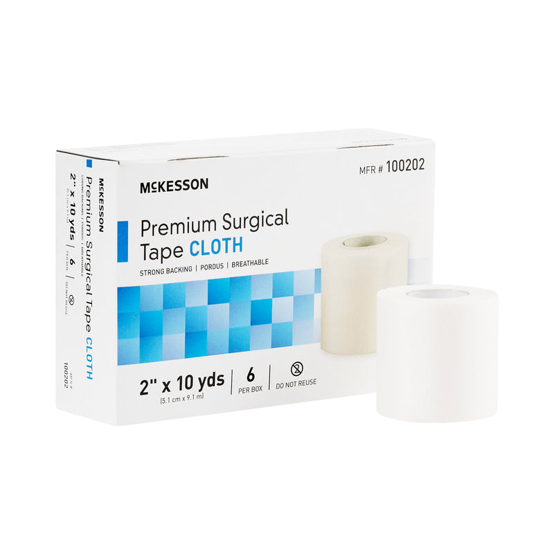 Mckesson Silk-Like Cloth Medical Tape, 2 Inch X 10 Yard, White, Sold As 60/Case Mckesson 100202