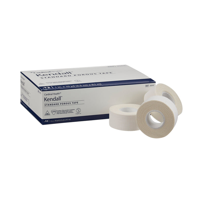 Kendall™ Cloth Medical Tape, 1 Inch X 10 Yard, White, Sold As 12/Box Cardinal 2531C