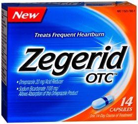 Zegerid Otc® Sodium Bicarbonate / Omeprazole Antacid, Sold As 1/Box Bayer 11523726501