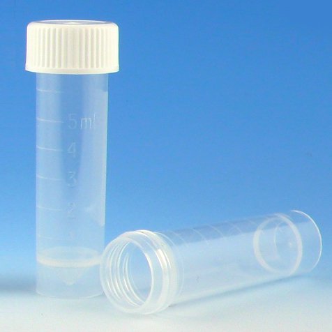 Globe Scientific Storage And/Or Transport Tube, 5 Ml, 16 X 56 Mm, Sold As 1000/Case Globe 6101