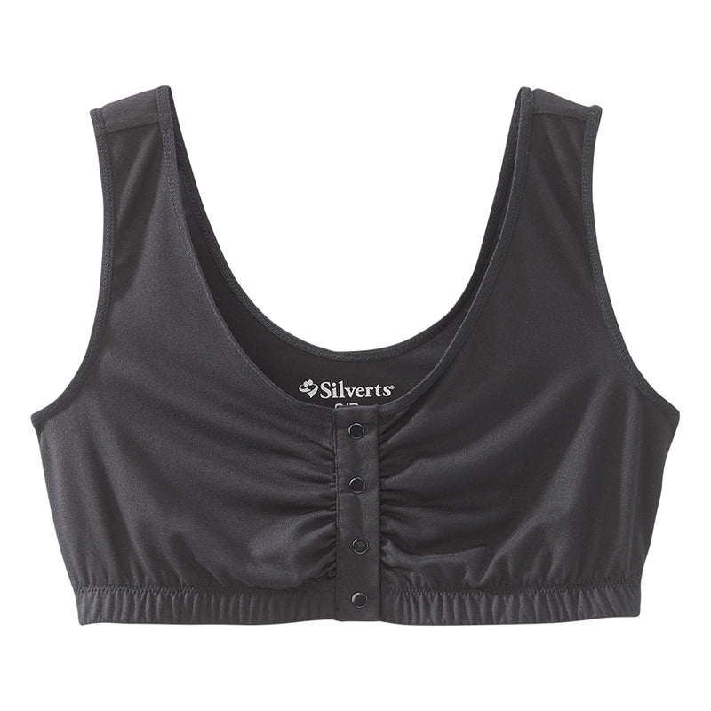 Silverts® Adaptive Front Snap Closure Bra, 2X-Large, Black, Sold As 1/Each Silverts Sv18480_Blk_2Xl