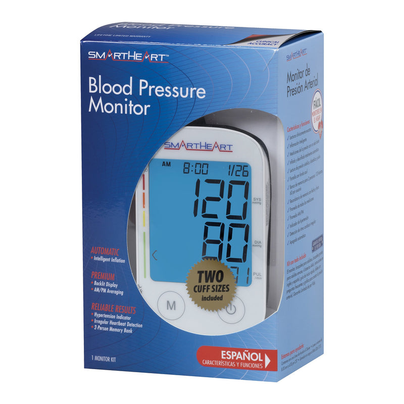 Smartheart Blood Pressure Monitor With Automatic Inflation, L/Xl Cuffs, Sold As 1/Each Veridian 01-554