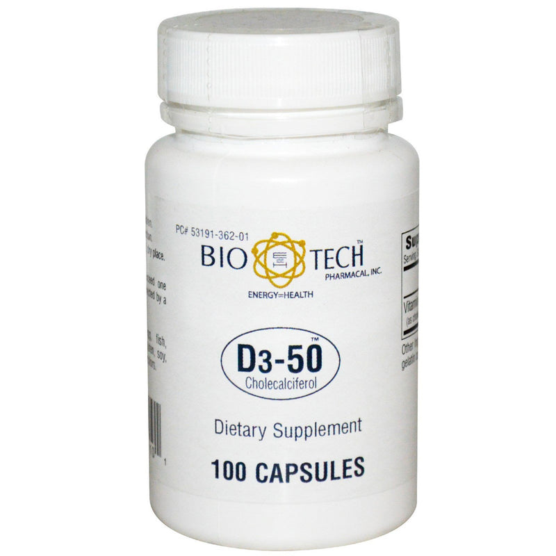 Bio Tech™ Vitamin D3-50 Supplement, Sold As 1/Bottle Bio 53191036201