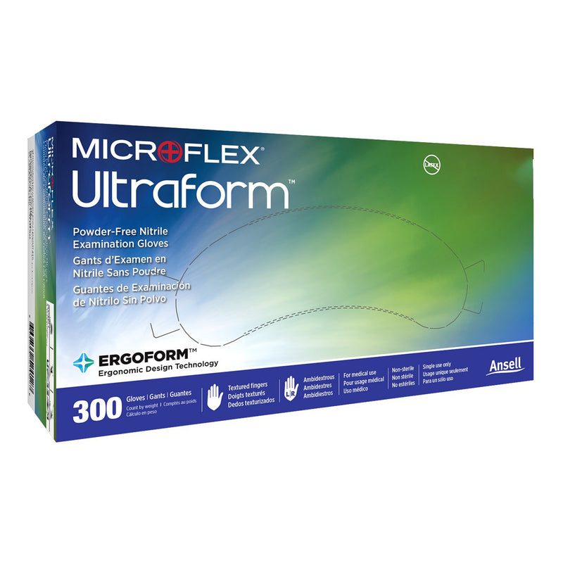 Ultraform® Nitrile Exam Glove, Extra-Small, Blue, Sold As 3000/Case Microflex Uf-524-Xs