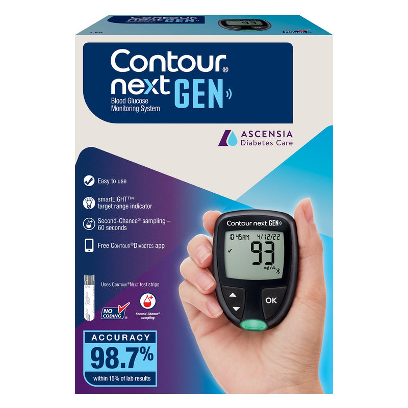 Meter, Blood Glucose Contour Next Gen Us En Mg/Dl (4/Cs), Sold As 1/Each Ascensia 7917