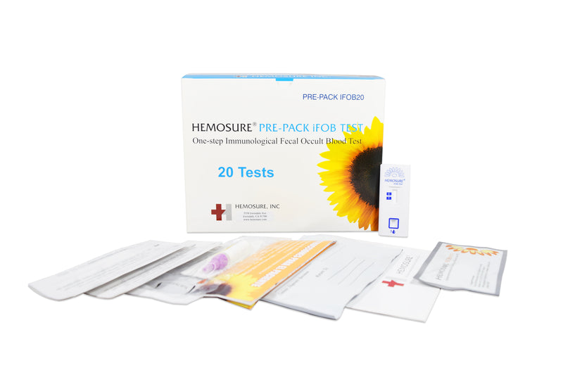 Hemosure® Fecal Occult Blood (Ifob Or Fit) Colorectal Cancer Screening Test Kit, Sold As 1/Box Hemosure Pre-Pack Ifob20