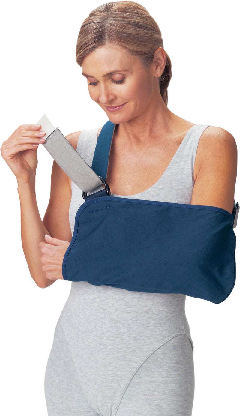 Procare® Navy Blue Cotton / Polyester Arm Sling, Medium, Sold As 1/Each Djo 79-84155