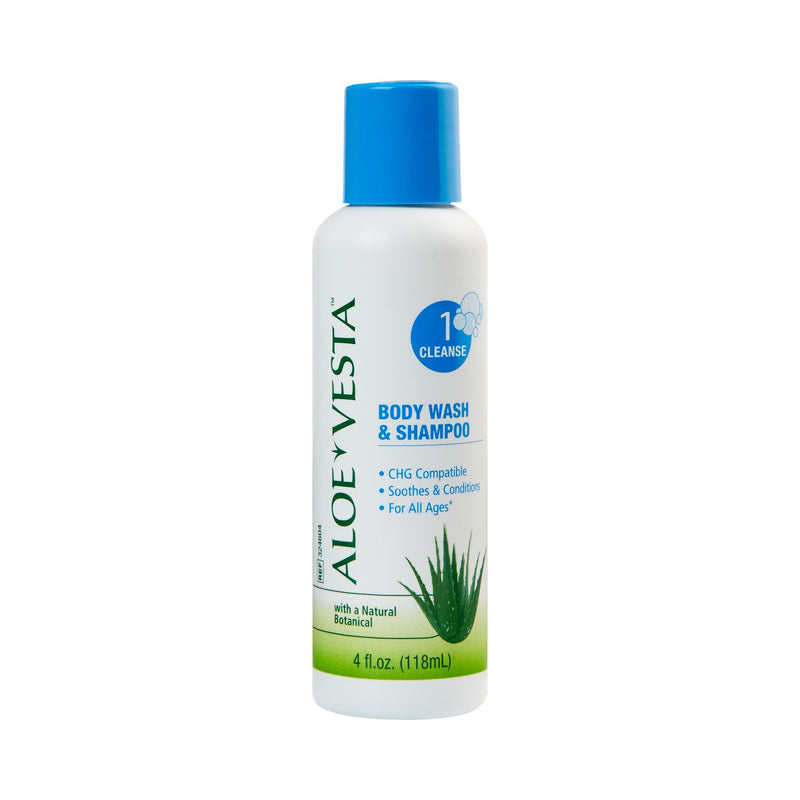 Convatec Aloe Vesta Shampoo, Body Wash, 4 Oz., Flip Top, Floral/ Aloe Scent, Sold As 48/Case Medline 324604