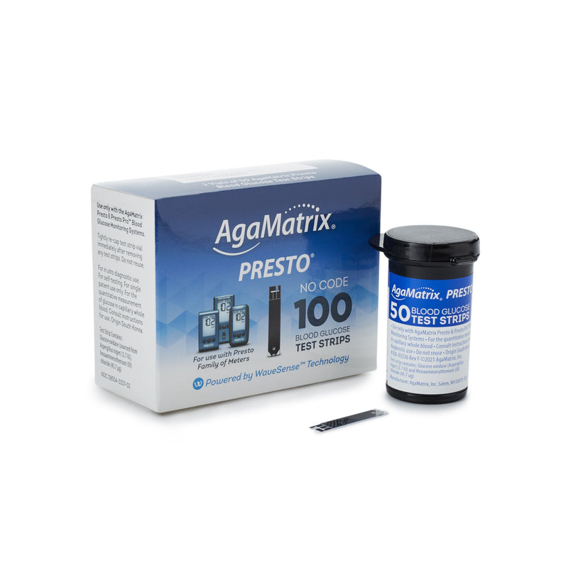 Wavesense® Presto® Blood Glucose Test Strips, Sold As 1/Box Agamatrix 8000-03337