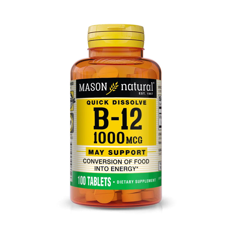 Mason Natural® Vitamin B-12 Vitamin Supplement, Sold As 1/Bottle Mason 31184509661