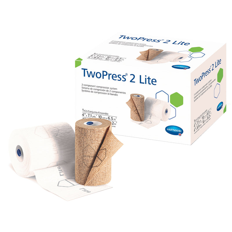 Twopress® 2 Lite 2 Layer Compression Bandage System With Visible Indicators, Sold As 8/Case Hartmann 332021
