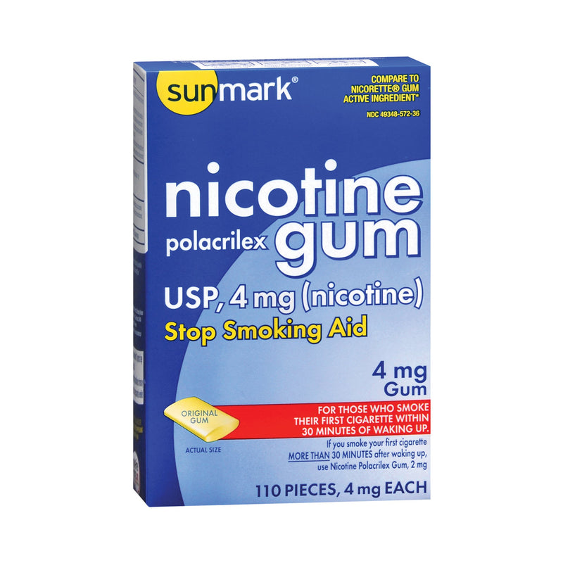 Sunmark® 4 Mg Nicotine Polacrilex Stop Smoking Aid, Sold As 110/Pack Mckesson 49348057236