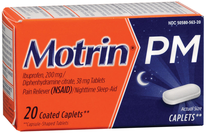 Motrin® Pm Ibuprofen / Diphenhydramine Night Time Pain Relief, Sold As 1/Bottle Johnson 30300450563201