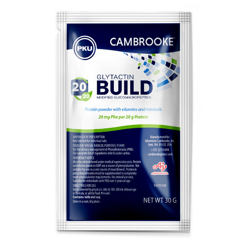 Glytactin® Build 20/20 Glycomacropeptide (Gmp) Medical Food For The Dietary Management Of Pku, Smooth Flavor, Sold As 30/Case Cambrooke 35315