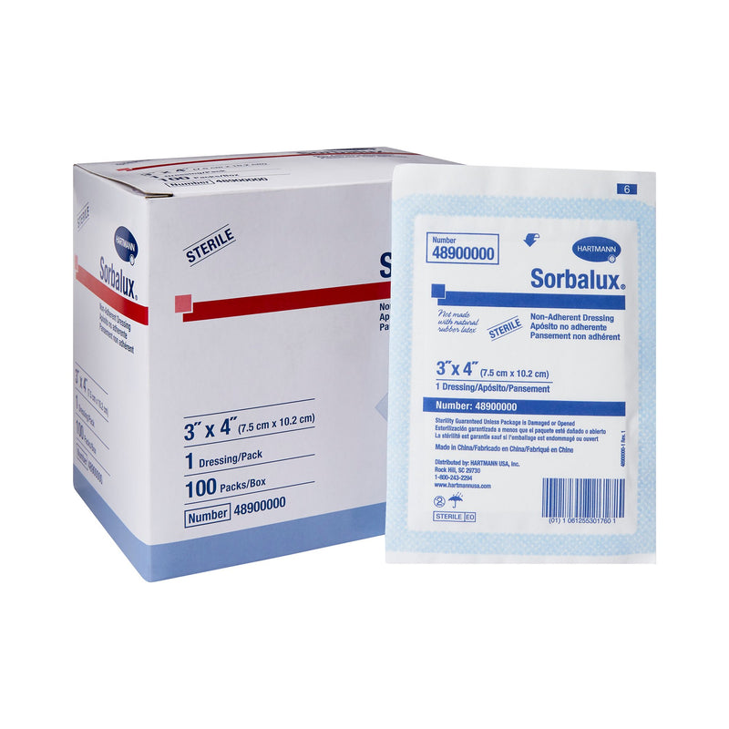 Sorbalux® Nonadherent Dressing, 3 X 4 Inch, Sold As 2400/Case Hartmann 48900000