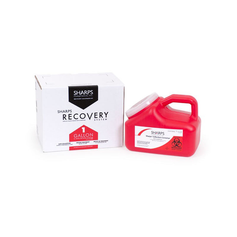 Mail System Pro-Tec Mailback Sharps Collector, 1 Gallon, 9 X 6 X 7½ Inch, Sold As 18/Case Sharps 11000-018