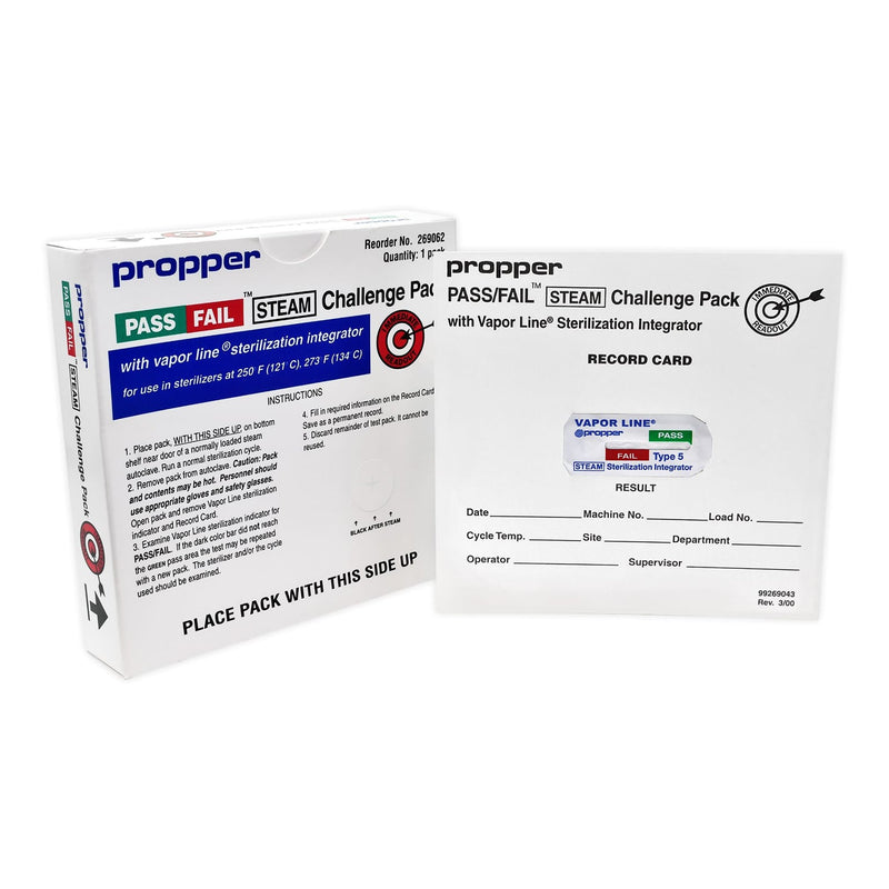 Pass/Fail™ Sterilization Indicator Challenge Pack, Sold As 4/Pack Propper 26906200
