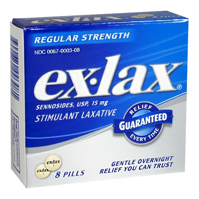 Ex-Lax, Tab 15Mg (8/Bx), Sold As 1/Box Glaxo 00067000308