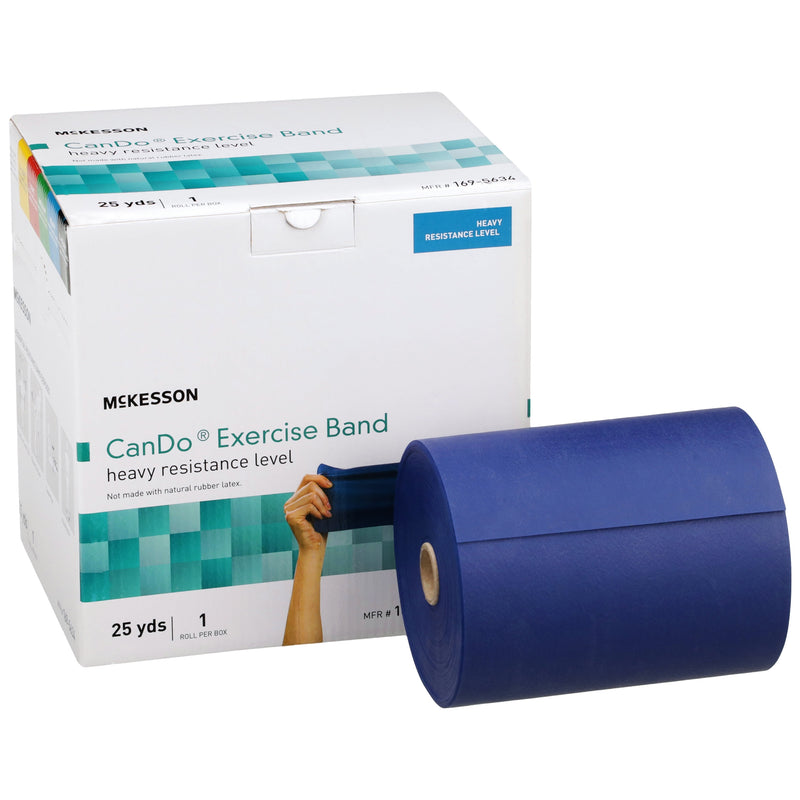 Mckesson Exercise Resistance Band, Blue, 5 Inch X 25 Yard, Heavy Resistance, Sold As 1/Each Mckesson 169-5634