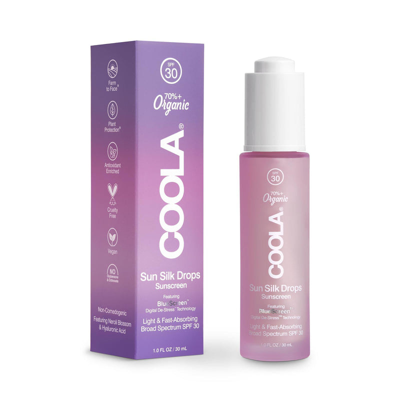 Sunscreen Coola® Silk Drops Spf 30 Liquid 1 Oz. Bottle, Sold As 24/Case Coola Cl10479
