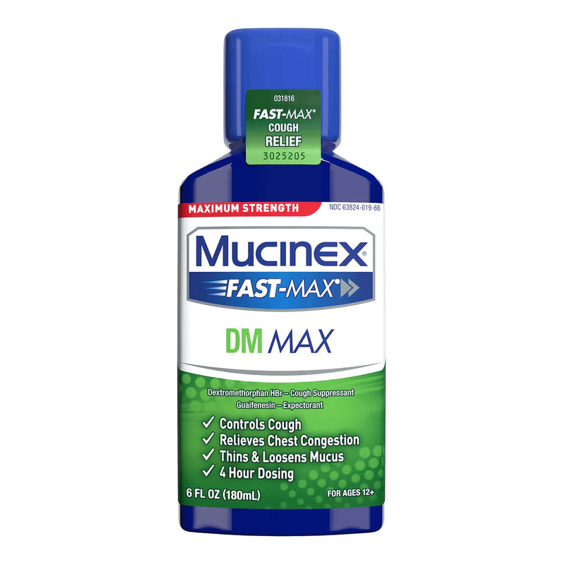 Mucinex® Fast-Max™ Dm Max Guaifenesin / Dextromethorphan Cold And Cough Relief, Sold As 1/Each Reckitt 63824001966
