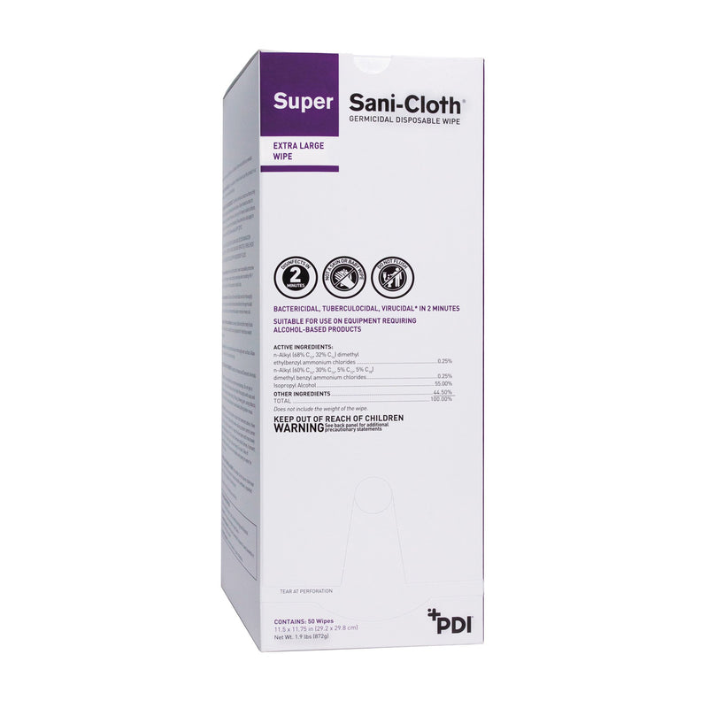 Super Sani-Cloth® Surface Disinfectant Wipe, X-Large Individual Packet, Sold As 150/Case Professional U87295