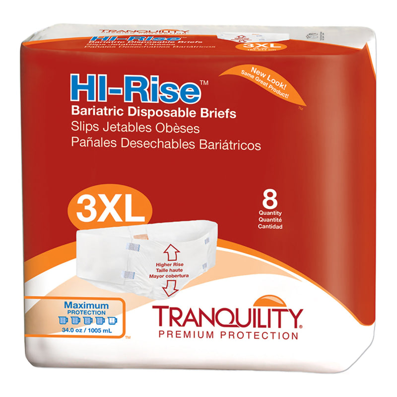 Tranquility® Hi-Rise™ Maximum Absorbency Bariatric Incontinence Brief, Sold As 32/Case Principle 2192