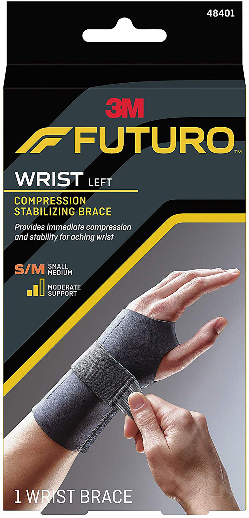 3M™ Futuro™ Left Wrist Brace, Small, Sold As 1/Each 3M 48401Enr