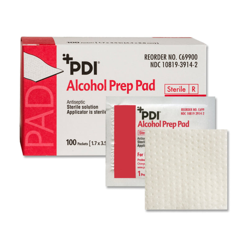 Pdi® Alcohol Prep Pad, 2½ X 3 Inch, Sold As 1000/Case Professional C69900