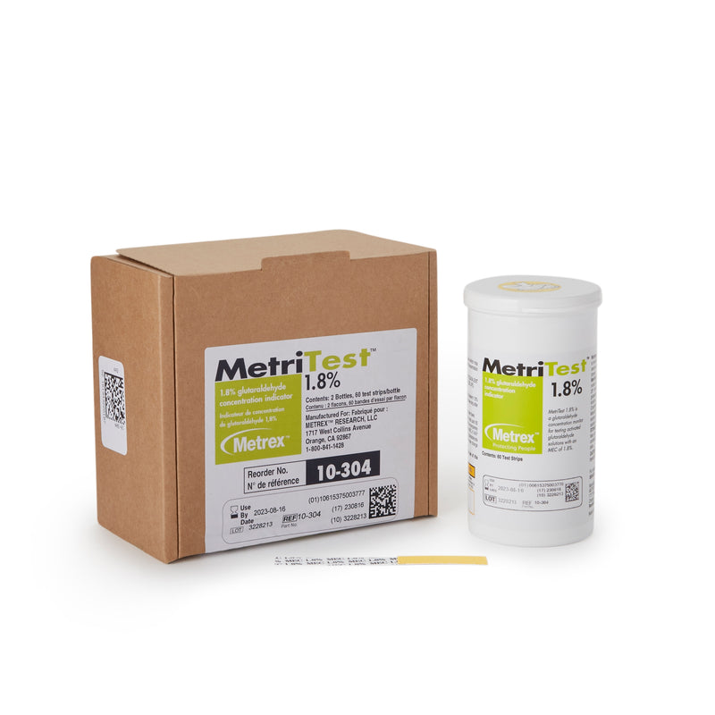 Metritest™ 1.8% Glutaraldehyde Concentration Indicator, Sold As 120/Case Metrex 10-304