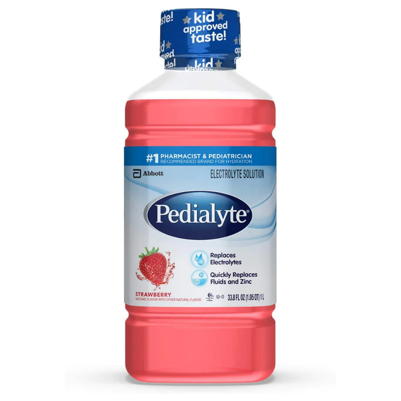 Pedialyte® Strawberry Electrolyte Solution, 1 Liter, Sold As 1/Each Abbott 70074053984