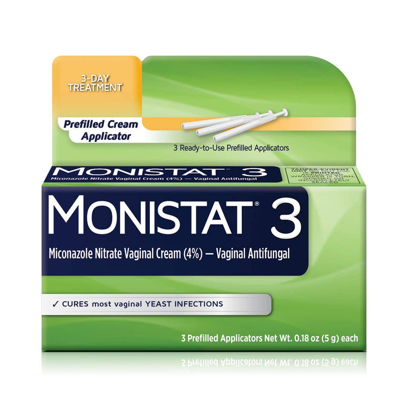 Monistat® 3 Vaginal Antifungal Prefilled Cream Applicator Combination Pack, Sold As 3/Box Medtech 63736001803