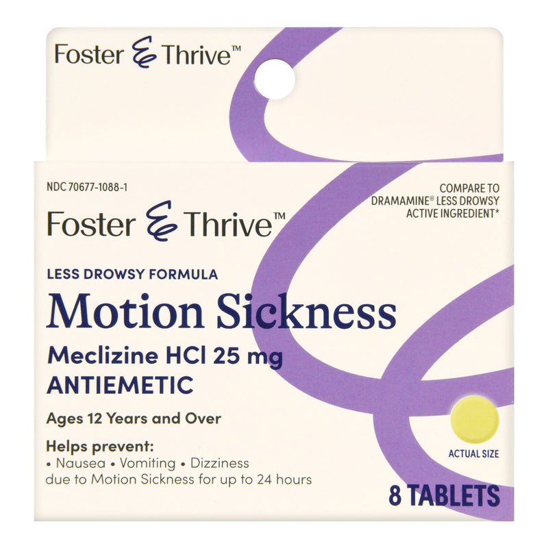 Foster & Thrive™ Meclizine Hcl Nausea Relief, Sold As 1/Box Mckesson 70677108801