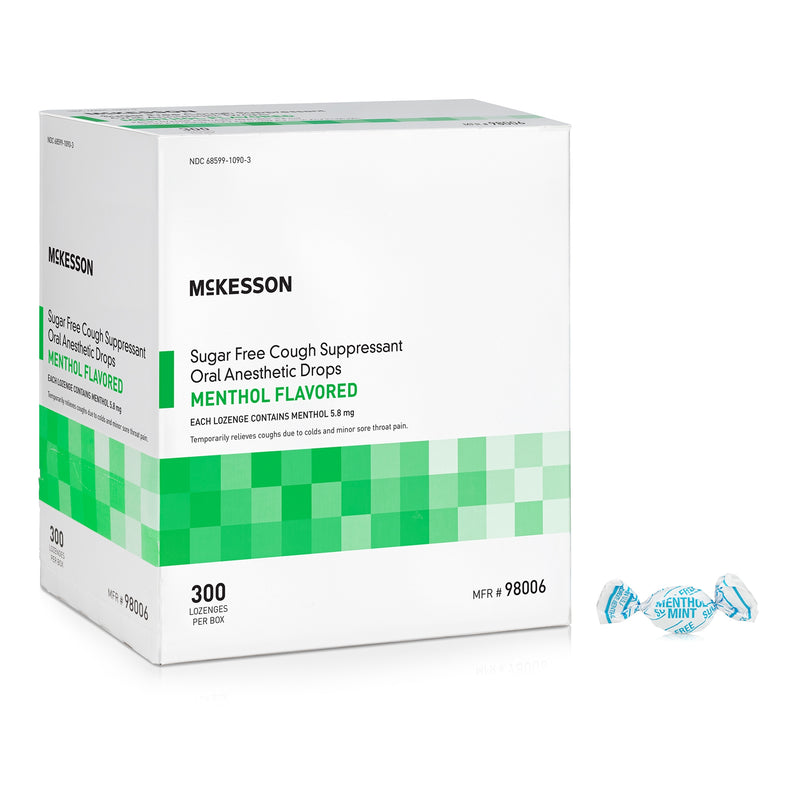 Moorebrand® Menthol Cold And Cough Relief, Sold As 300/Box Mckesson 98006