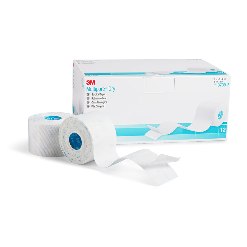 3M™ Multipore™ Dressing Retention Tape With Liner, 2 Inch X 5-1/2 Yard, White, Sold As 12/Box 3M 3730-2