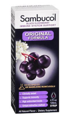 Sambucol® Black Elderberry Dietary Supplement Syrup, 4-Ounce Bottle, Sold As 1/Each Emerson 89611600110