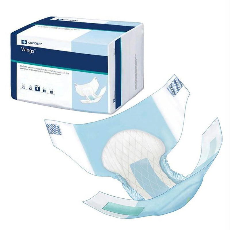 Wings™ Ultra Hook & Loop Quilted Extra Heavy Absorbency Incontinence Brief, Small, Sold As 12/Bag Cardinal 63072