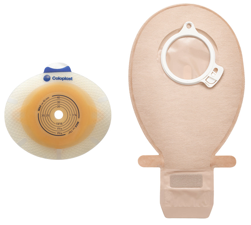 Sensura® Ostomy Barrier With 1 3/8 Inch Stoma Opening, Sold As 5/Box Coloplast 10023