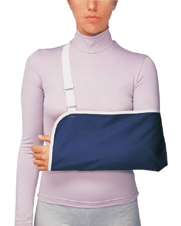 Procare® Deep Pocket Economy Blue / White Polyester / Cotton Arm Sling, Large, Sold As 1/Each Djo 79-99157
