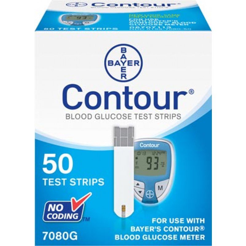 Contour® Blood Glucose Test Strips, Sold As 50/Box Ascensia 7080