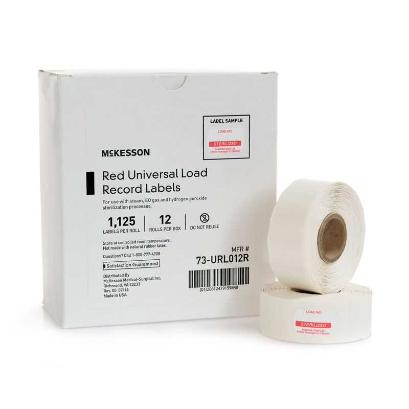 Mckesson Performance Sterilization Label, 3/4 X 1-1/8 Inch, Sold As 1/Roll Mckesson 73-Url012R