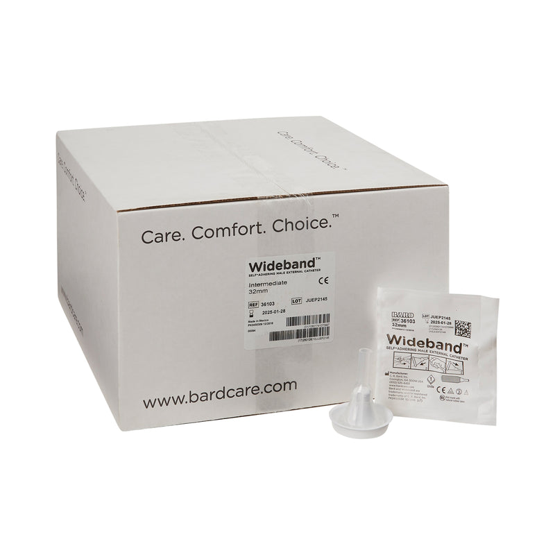 Bard Wide Band® Male External Catheter, Intermediate, Sold As 100/Box Bard 36103