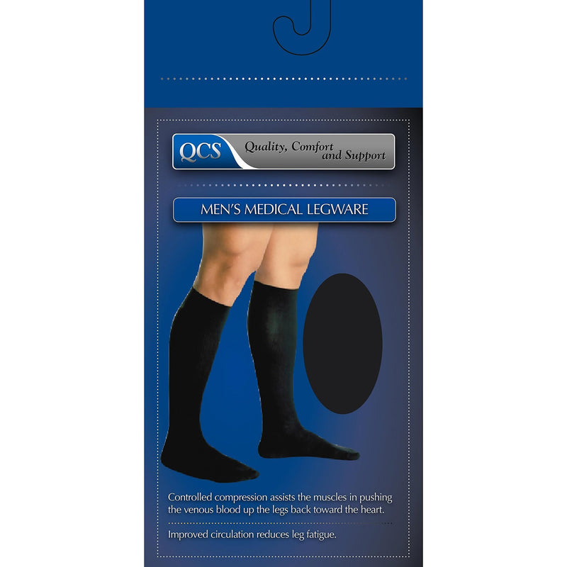 Qcs Firm Compression Knee-High Socks, X-Large, Black, Sold As 2/Pair Scott 1662 Bla Xl