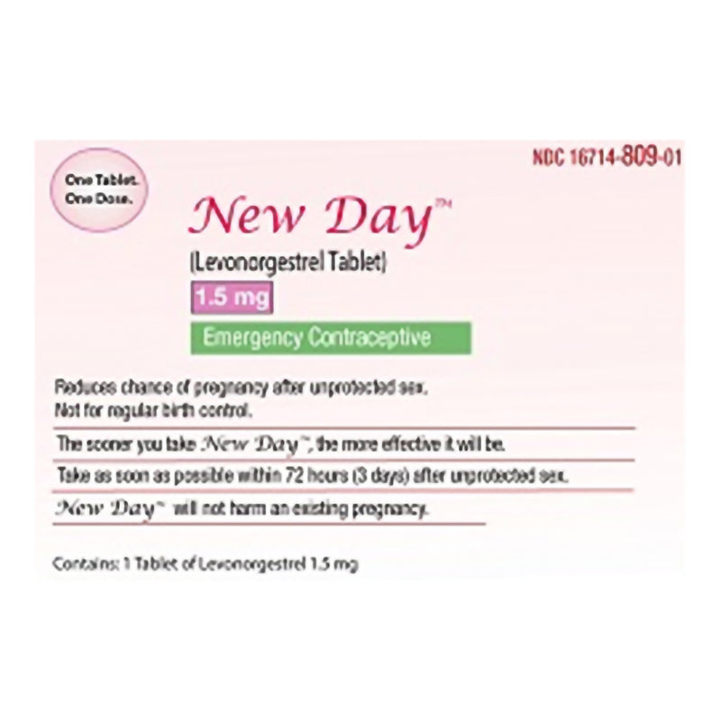 New Day™ Levonorgestrel Birth Control Pill, Sold As 1/Bottle Northstar 16714080901