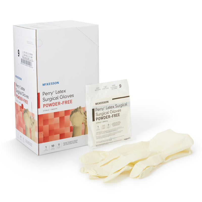 Mckesson Perry® Performance Plus Surgical Glove, Size 9, Cream, Sold As 50/Box Mckesson 20-1090N