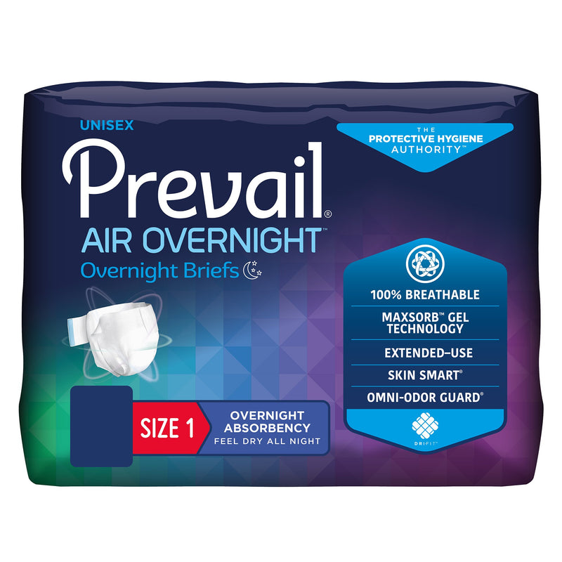 Prevail Air™ Overnight Briefs Overnight Absorbency, Size 1, Sold As 80/Case First Ngx-012/1